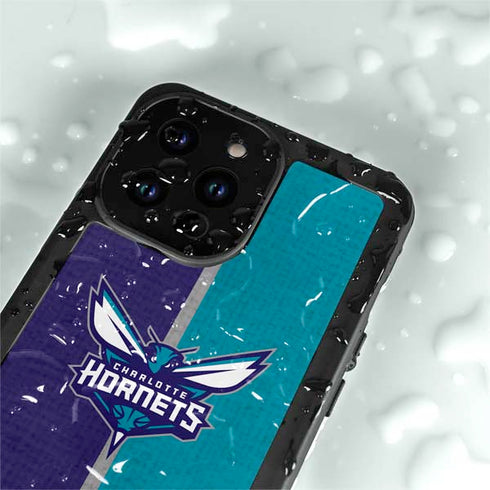 NBA Charlotte Hornets Canvas iPhone 15 Pro Waterproof Case
