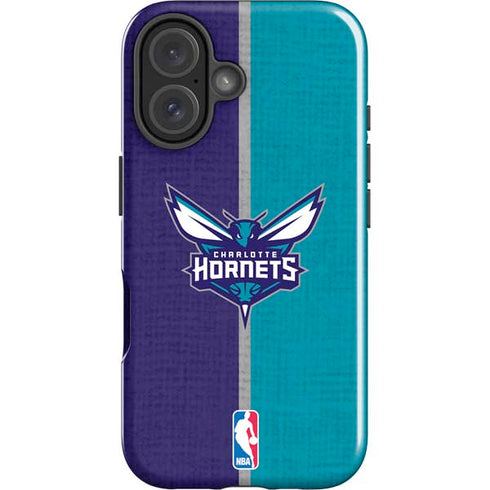 NBA Charlotte Hornets Canvas iPhone 16 Impact Case