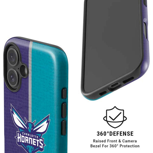 NBA Charlotte Hornets Canvas iPhone 16 Magsafe Impact Case