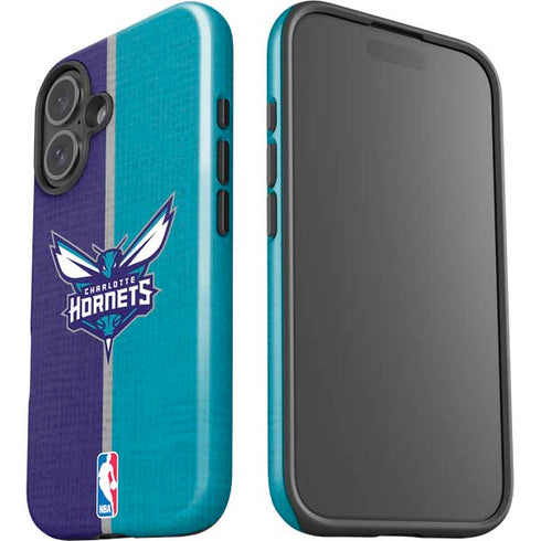 NBA Charlotte Hornets Canvas iPhone 16 Plus Impact Case