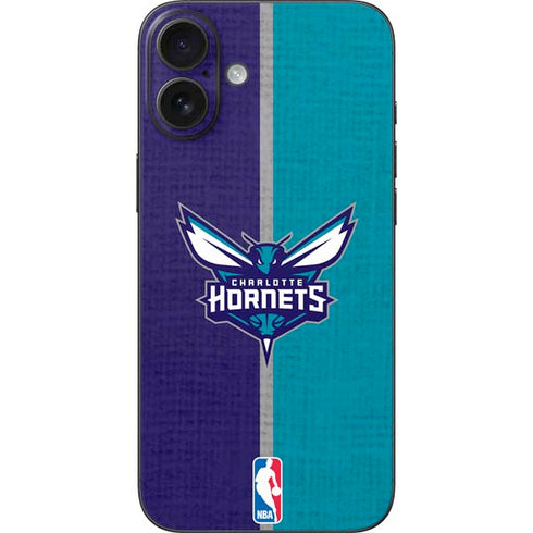 NBA Charlotte Hornets Canvas iPhone 16 Plus Skin