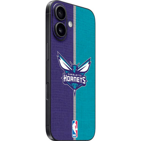 NBA Charlotte Hornets Canvas iPhone 16 Plus Skin