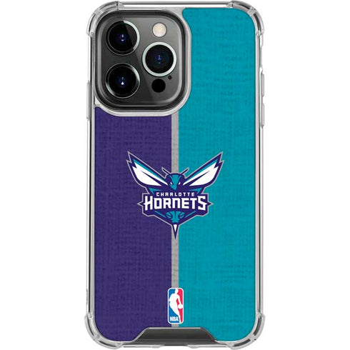 NBA Charlotte Hornets Canvas iPhone 16 Pro Clear Case