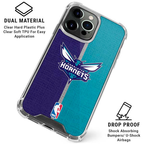 NBA Charlotte Hornets Canvas iPhone 16 Pro Clear Case