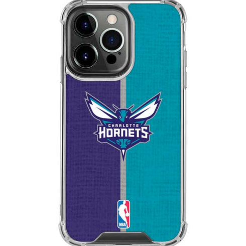 NBA Charlotte Hornets Canvas iPhone 16 Pro Max Clear Case