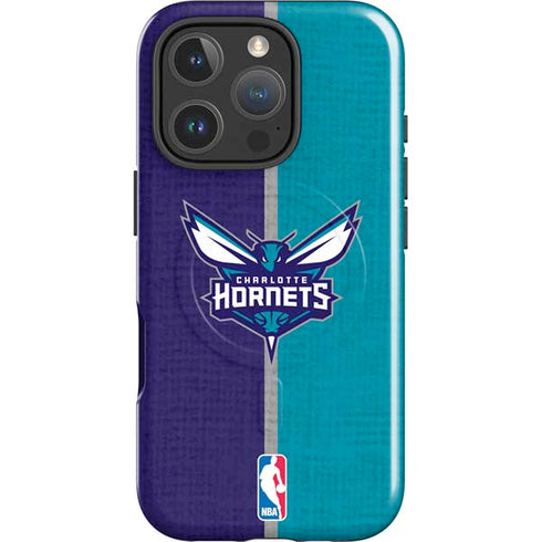 NBA Charlotte Hornets Canvas iPhone 16 Pro Max Magsafe Impact Case
