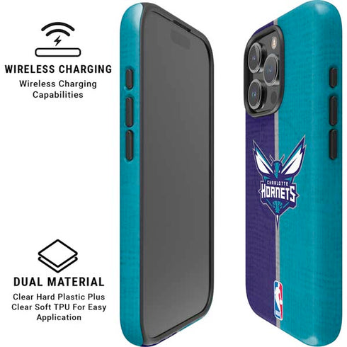 NBA Charlotte Hornets Canvas iPhone 16 Pro Max Magsafe Impact Case