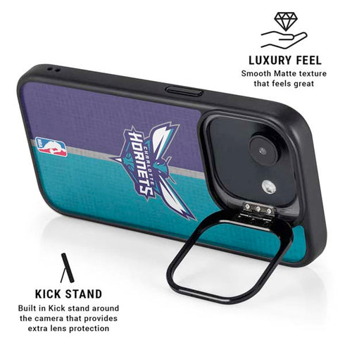 NBA Charlotte Hornets Canvas iPhone 16e Kickstand Case