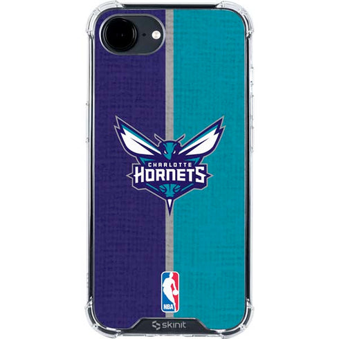 NBA Charlotte Hornets Canvas iPhone 16e Clear Case