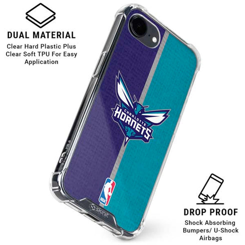 NBA Charlotte Hornets Canvas iPhone 16e Clear Case