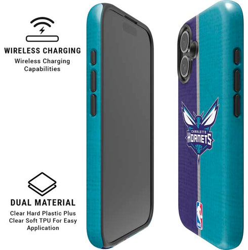 NBA Charlotte Hornets Canvas iPhone 17 Magsafe Impact Case