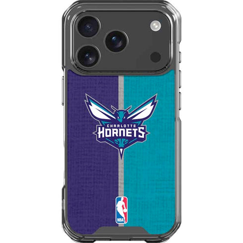 NBA Charlotte Hornets Canvas iPhone 17 Pro Clear Case