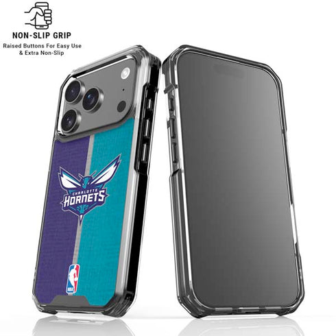 NBA Charlotte Hornets Canvas iPhone 17 Pro Clear Case
