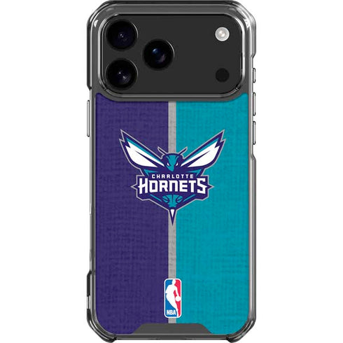 NBA Charlotte Hornets Canvas iPhone 17 Pro Max Clear Case