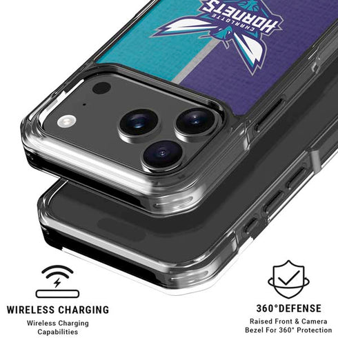 NBA Charlotte Hornets Canvas iPhone 17 Pro Max Clear Case
