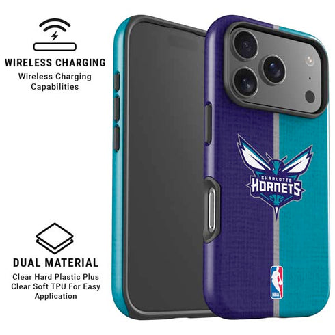 NBA Charlotte Hornets Canvas iPhone 17 Pro Max Magsafe Impact Case