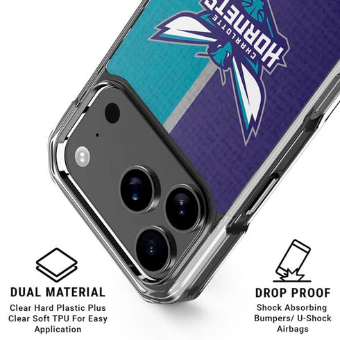 NBA Charlotte Hornets Canvas iPhone 18 Pro Clear Case