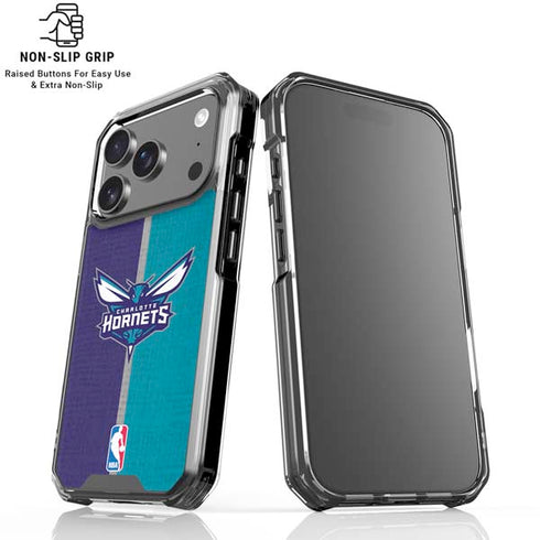 NBA Charlotte Hornets Canvas iPhone 18 Pro Clear Case