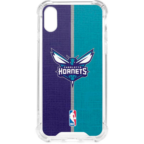 NBA Charlotte Hornets Canvas iPhone XS Clear Case