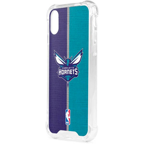 NBA Charlotte Hornets Canvas iPhone XS Clear Case