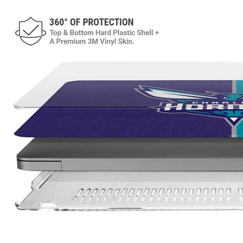 NBA Charlotte Hornets Canvas MacBook Pro 14in (2021-24) Case plus Skin