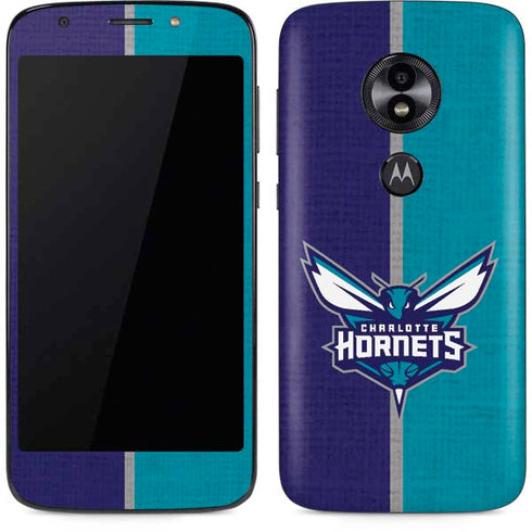 NBA Charlotte Hornets Canvas Moto E5 Play Skin