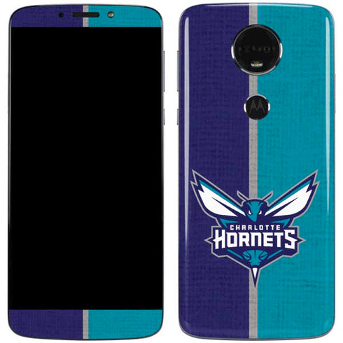 NBA Charlotte Hornets Canvas Moto E5 Plus Skin