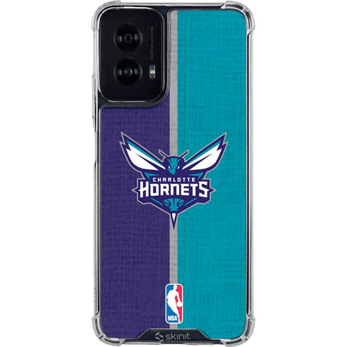 NBA Charlotte Hornets Canvas Moto G Power 5G (2024) Clear Case