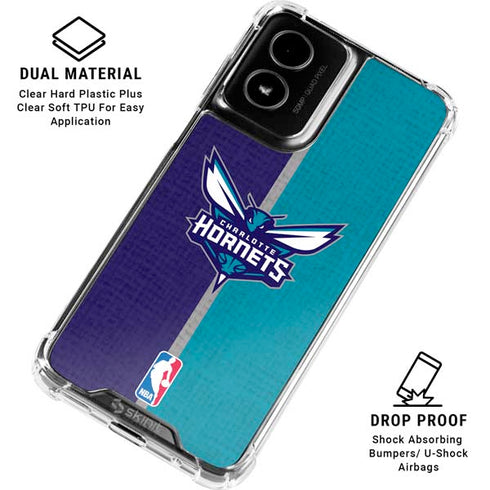 NBA Charlotte Hornets Canvas Moto G Power 5G (2024) Clear Case