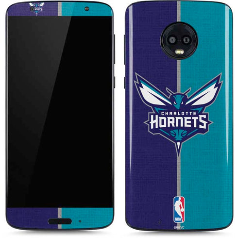 NBA Charlotte Hornets Canvas Moto G6 Skin