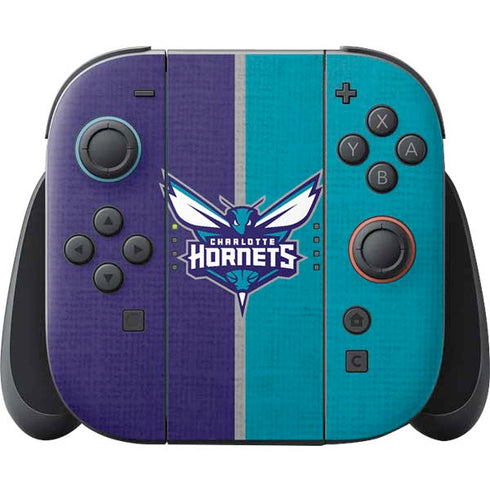 NBA Charlotte Hornets Canvas Nintendo Switch 2 (2025) Joy-Con Controller Skin