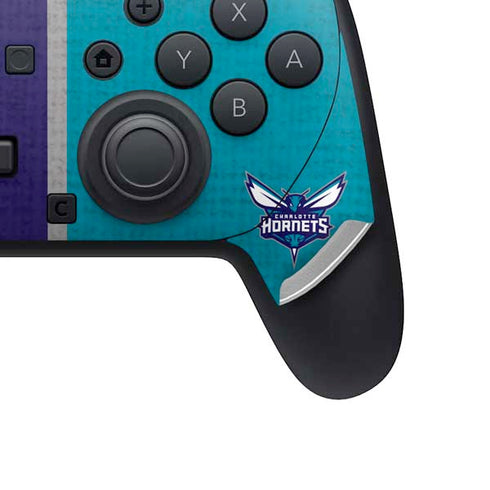 NBA Charlotte Hornets Canvas Nintendo Switch 2 (2025) Pro Controller Skin