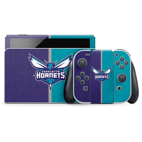 NBA Charlotte Hornets Canvas Nintendo Skins