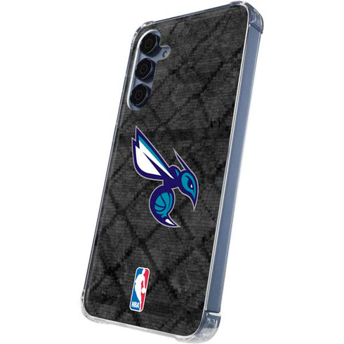 NBA Charlotte Hornets Dark Rust Galaxy A35 5G Clear Case