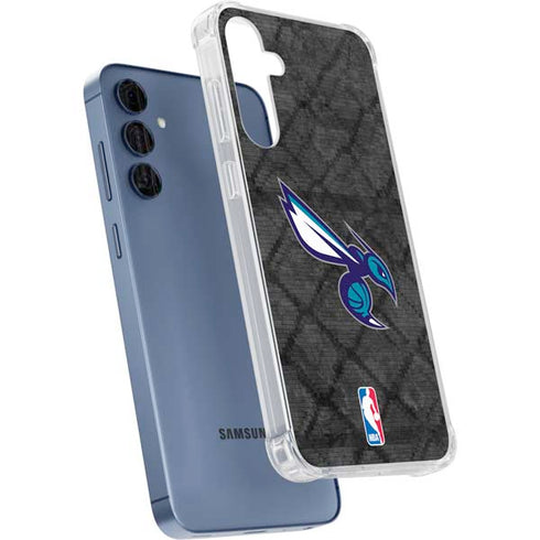 NBA Charlotte Hornets Dark Rust Galaxy A35 5G Clear Case