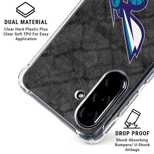 NBA Charlotte Hornets Dark Rust Galaxy A36 5G Clear Case