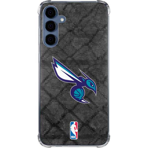 NBA Charlotte Hornets Dark Rust Galaxy A55 5G Clear Case