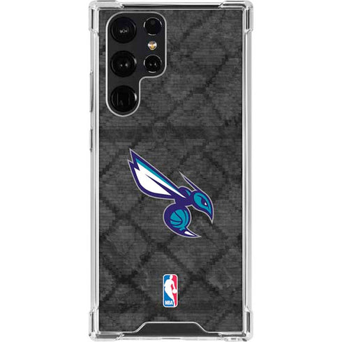 NBA Charlotte Hornets Dark Rust Galaxy S23 Ultra Clear Case