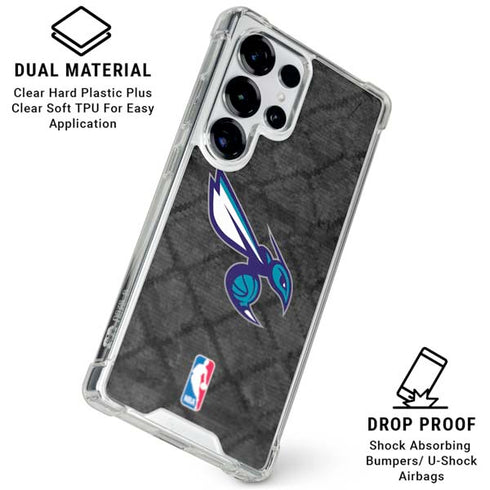 NBA Charlotte Hornets Dark Rust Galaxy S25 Ultra Clear Case