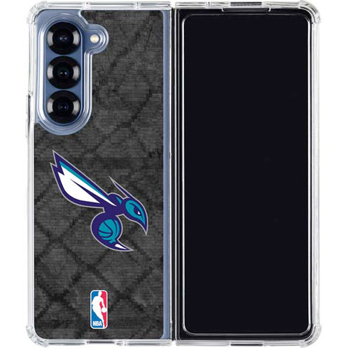 NBA Charlotte Hornets Dark Rust Galaxy Z Fold6 Clear Case