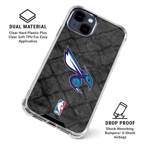 NBA Charlotte Hornets Dark Rust iPhone 15 Clear Case