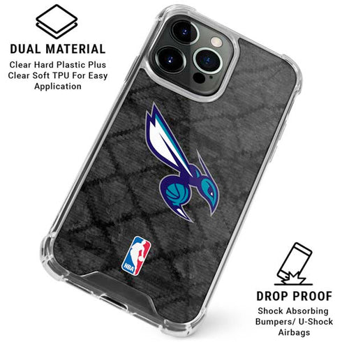 NBA Charlotte Hornets Dark Rust iPhone 16 Pro Clear Case
