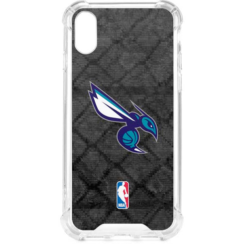 NBA Charlotte Hornets Dark Rust iPhone XS Clear Case