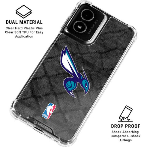 NBA Charlotte Hornets Dark Rust Moto G Power 5G (2024) Clear Case