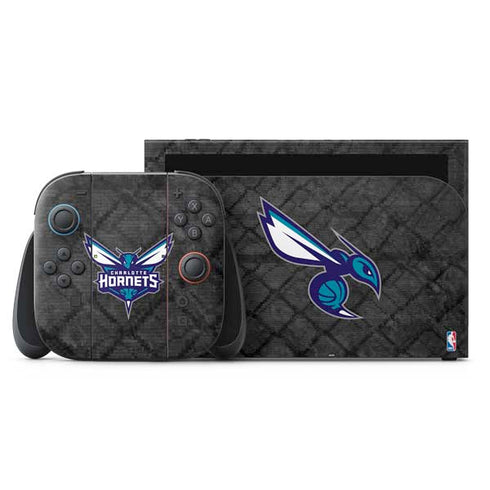NBA Charlotte Hornets Dark Rust Nintendo Switch 2 (2025) with Joy-Con Skin