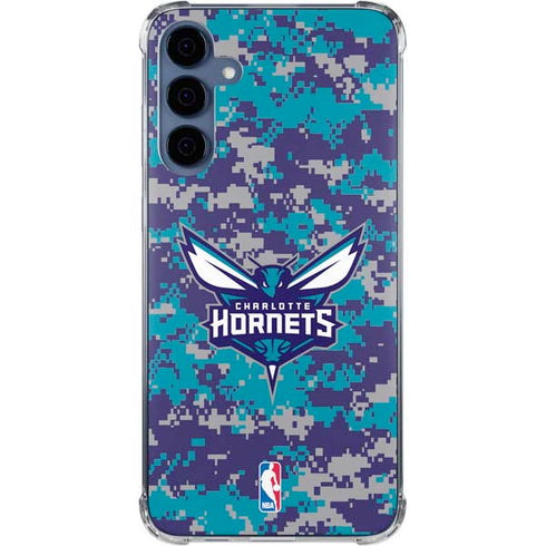 NBA Charlotte Hornets Digi Camo Galaxy A55 5G Clear Case