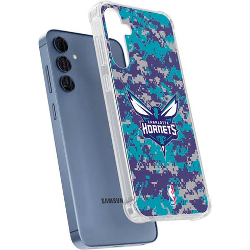 NBA Charlotte Hornets Digi Camo Galaxy A55 5G Clear Case