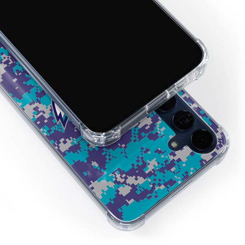 NBA Charlotte Hornets Digi Camo Galaxy A55 5G Clear Case