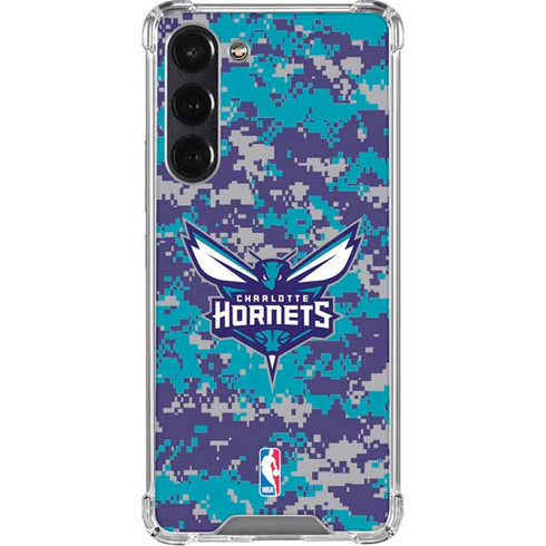 NBA Charlotte Hornets Digi Camo Galaxy S24 FE Clear Case