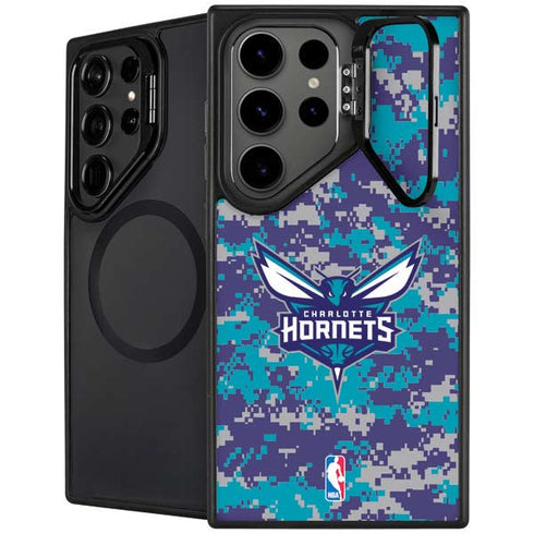 NBA Charlotte Hornets Digi Camo Galaxy S25 Ultra Kickstand Case